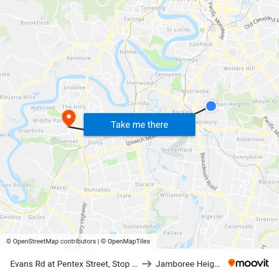 Evans Rd at Pentex Street, Stop 43 to Jamboree Heights map