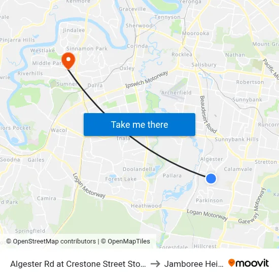 Algester Rd at Crestone Street Stop 90/89 to Jamboree Heights map