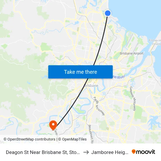 Deagon St Near Brisbane St, Stop 37 to Jamboree Heights map