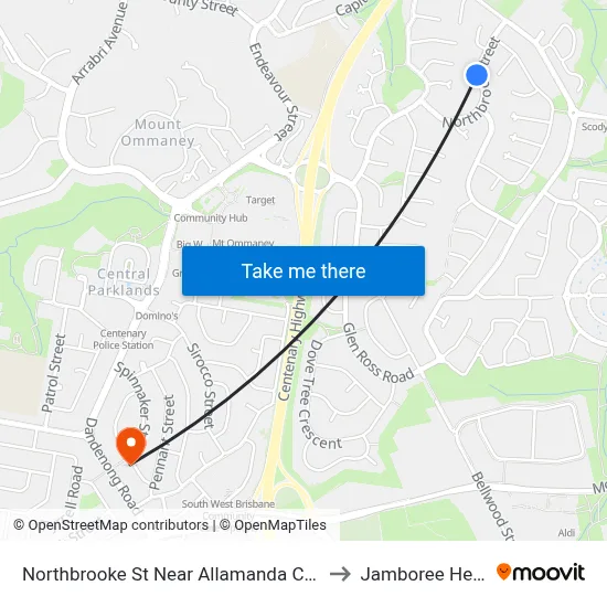 Northbrooke St Near Allamanda Ct, Stop 59 to Jamboree Heights map