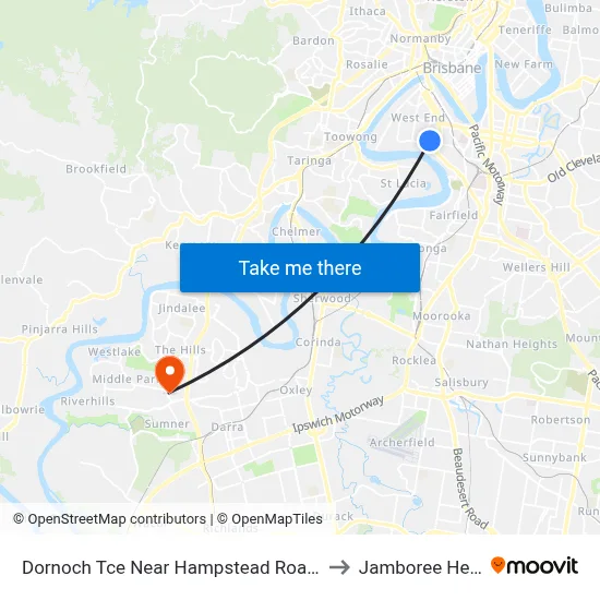 Dornoch Tce Near Hampstead Road, Stop 21 to Jamboree Heights map
