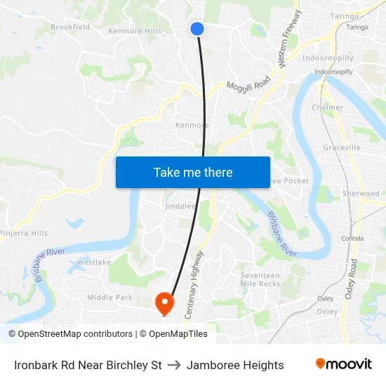 Ironbark Rd Near Birchley St to Jamboree Heights map