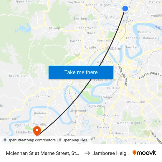 Mclennan St at Marne Street, Stop 17 to Jamboree Heights map