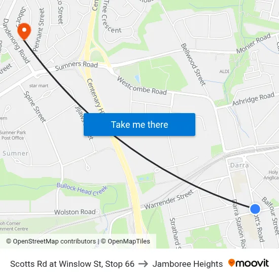 Scotts Rd at Winslow St, Stop 66 to Jamboree Heights map