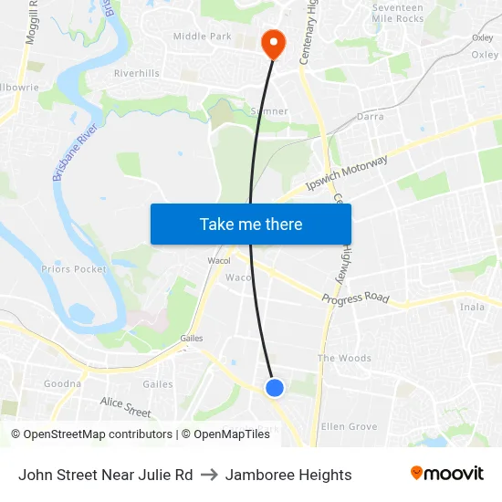 John Street Near Julie Rd to Jamboree Heights map