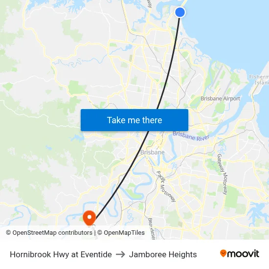 Hornibrook Hwy at Eventide to Jamboree Heights map