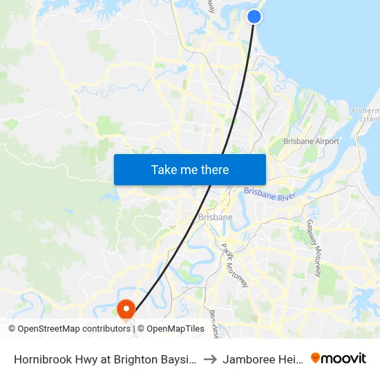 Hornibrook Hwy at Brighton Bayside Park to Jamboree Heights map