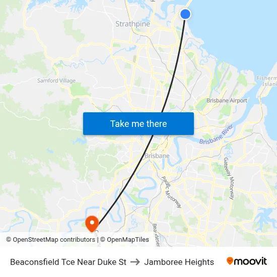 Beaconsfield Tce Near Duke St to Jamboree Heights map