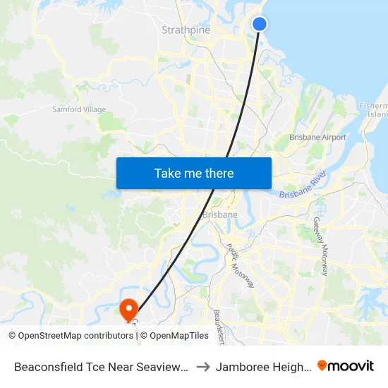 Beaconsfield Tce Near Seaview St to Jamboree Heights map
