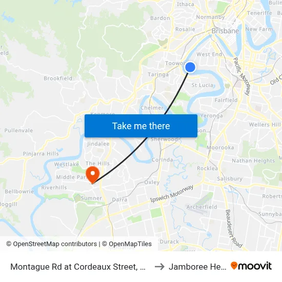 Montague Rd at Cordeaux Street, Stop 30/14 to Jamboree Heights map