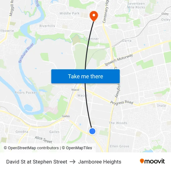 David St at Stephen Street to Jamboree Heights map