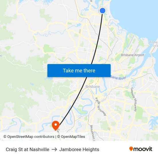 Craig St at Nashville to Jamboree Heights map