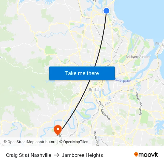 Craig St at Nashville to Jamboree Heights map