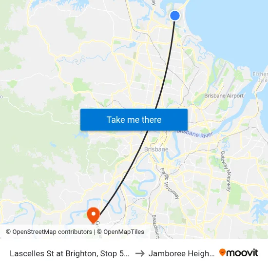 Lascelles St at Brighton, Stop 56a to Jamboree Heights map