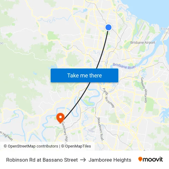 Robinson Rd at Bassano Street to Jamboree Heights map