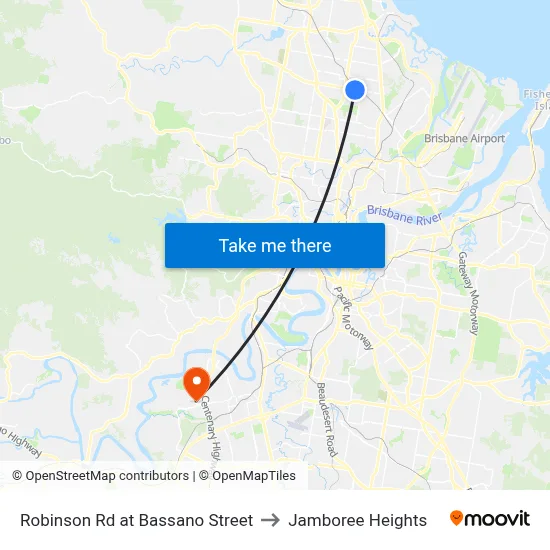 Robinson Rd at Bassano Street to Jamboree Heights map
