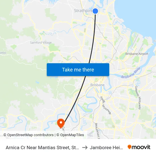 Arnica Cr Near Mantias Street, Stop 56 to Jamboree Heights map