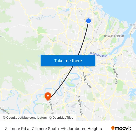 Zillmere Rd at Zillmere South to Jamboree Heights map