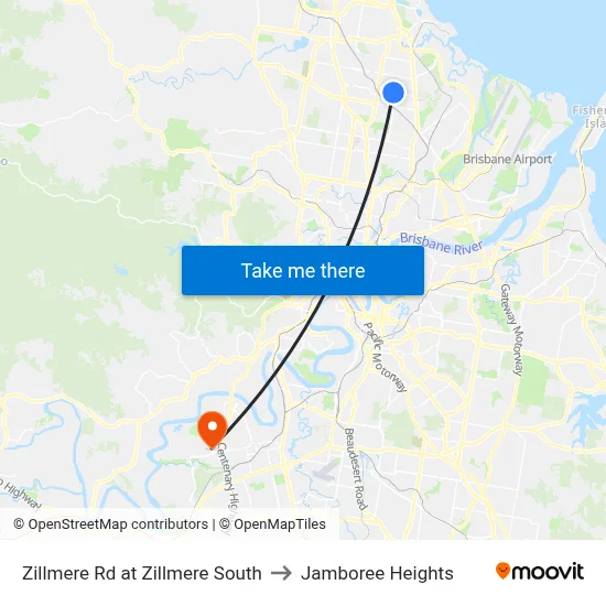 Zillmere Rd at Zillmere South to Jamboree Heights map