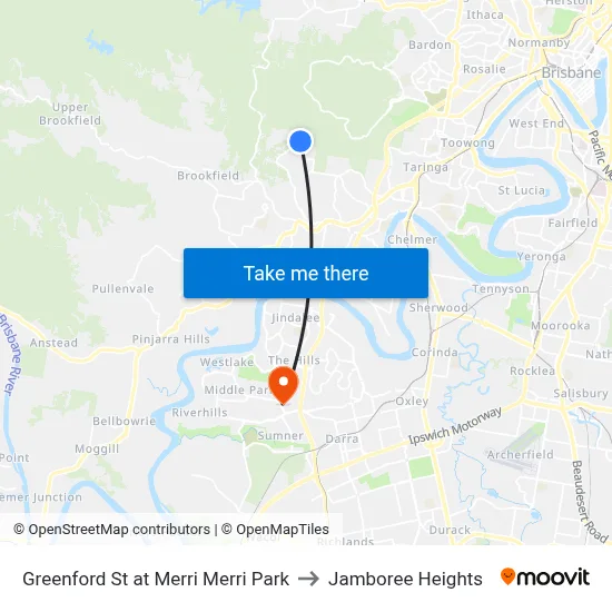 Greenford St at Merri Merri Park to Jamboree Heights map