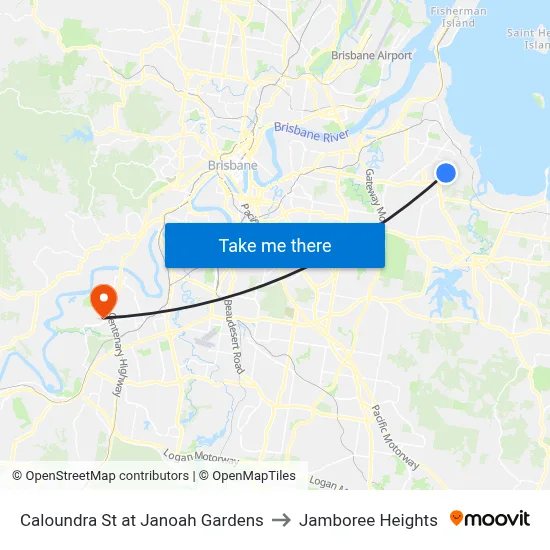 Caloundra St at Janoah Gardens to Jamboree Heights map