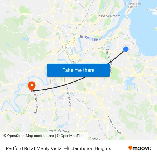 Radford Rd at Manly Vista to Jamboree Heights map