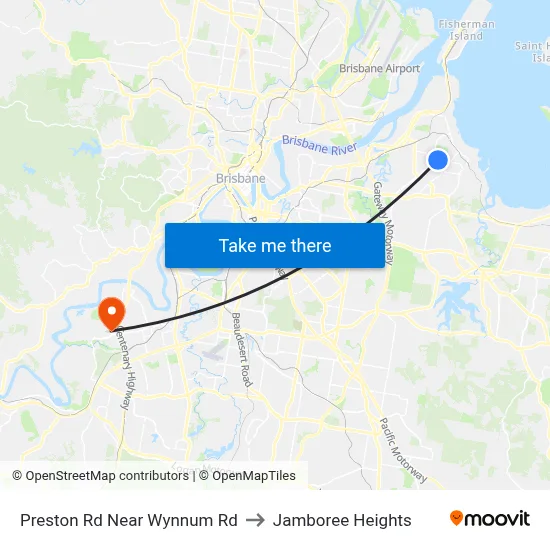 Preston Rd Near Wynnum Rd to Jamboree Heights map