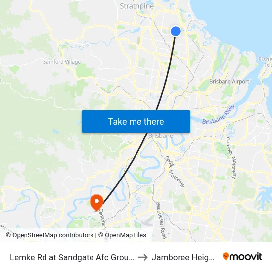 Lemke Rd at Sandgate Afc Ground to Jamboree Heights map