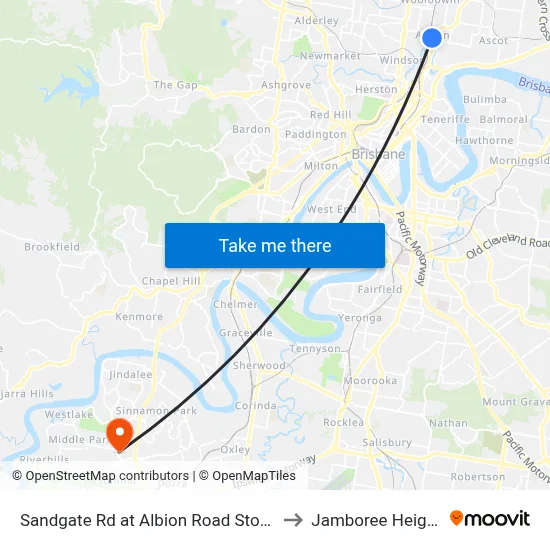 Sandgate Rd at Albion Road Stop 18 to Jamboree Heights map