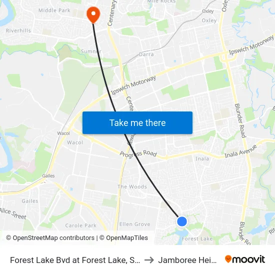 Forest Lake Bvd at Forest Lake, Stop A to Jamboree Heights map