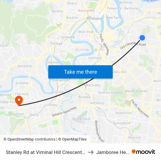 Stanley Rd at Viminal Hill Crescent, Stop 35a to Jamboree Heights map