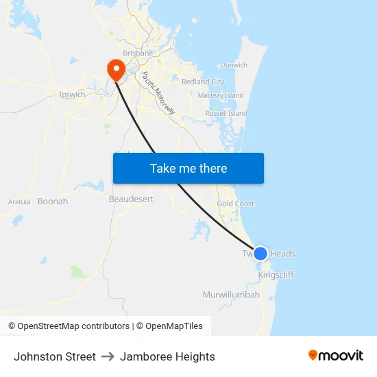 Johnston Street to Jamboree Heights map