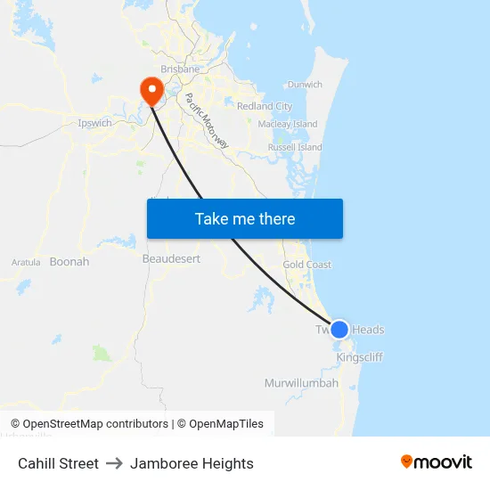 Cahill Street to Jamboree Heights map