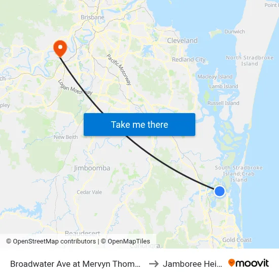 Broadwater Ave at Mervyn Thomas Drive to Jamboree Heights map