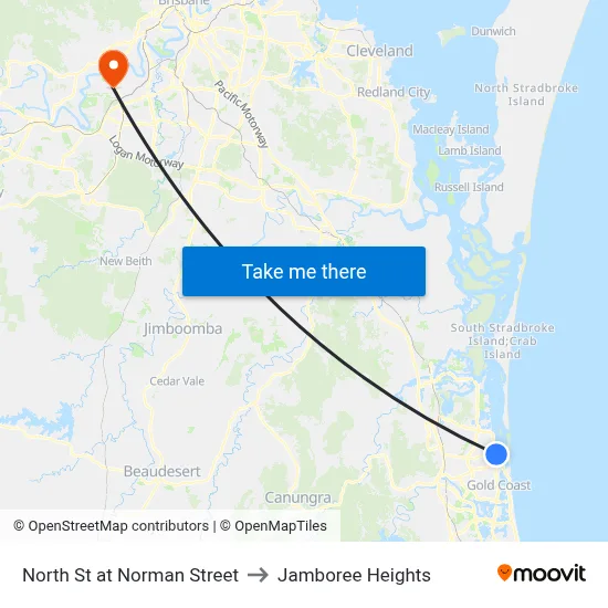 North St at Norman Street to Jamboree Heights map