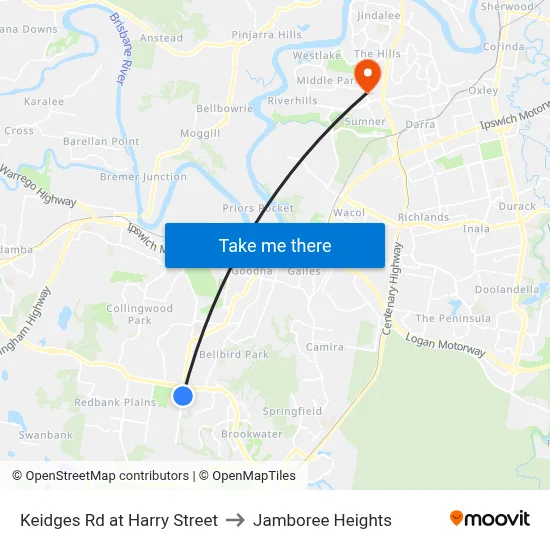 Keidges Rd at Harry Street to Jamboree Heights map