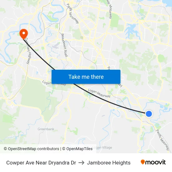 Cowper Ave Near Dryandra Dr to Jamboree Heights map