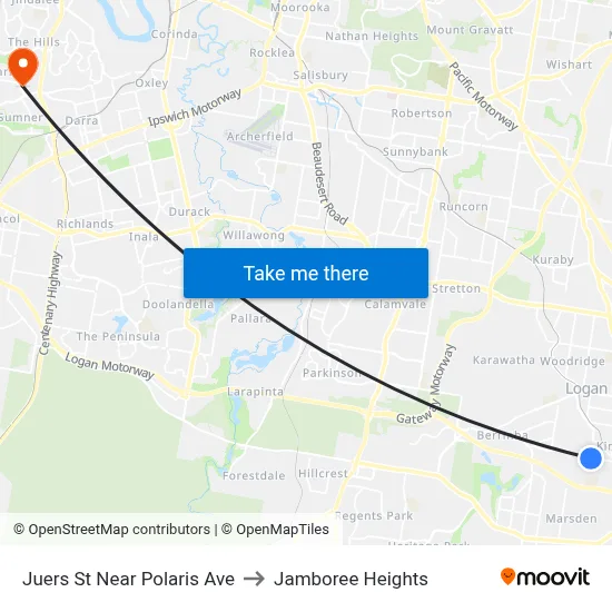 Juers St Near Polaris Ave to Jamboree Heights map
