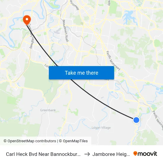 Carl Heck Bvd Near Bannockburn Rd to Jamboree Heights map