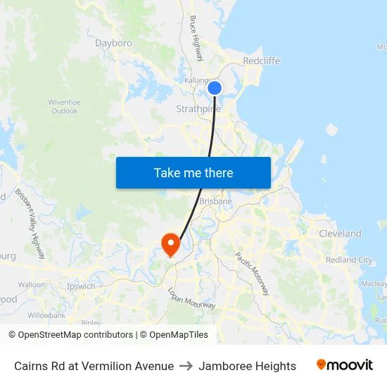 Cairns Rd at Vermilion Avenue to Jamboree Heights map