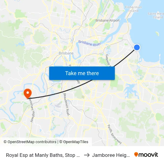 Royal Esp at Manly Baths, Stop 87a to Jamboree Heights map