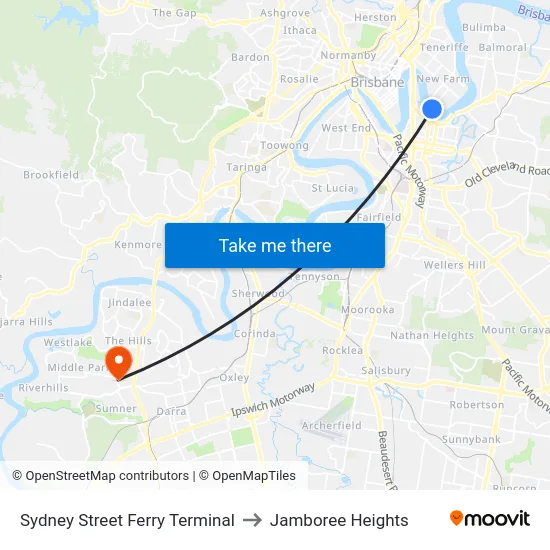 Sydney Street Ferry Terminal to Jamboree Heights map