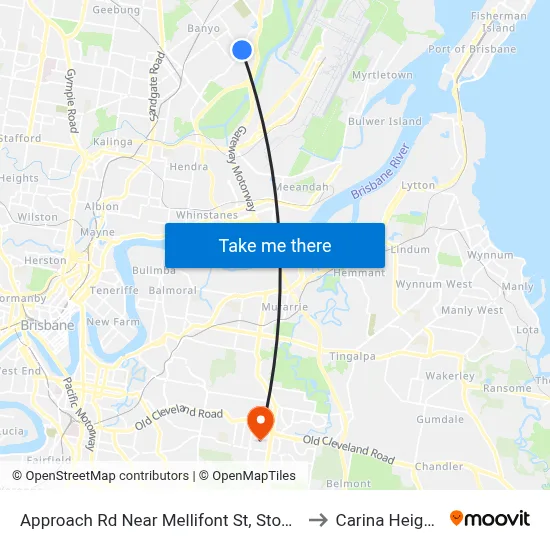 Approach Rd Near Mellifont St, Stop 31 to Carina Heights map