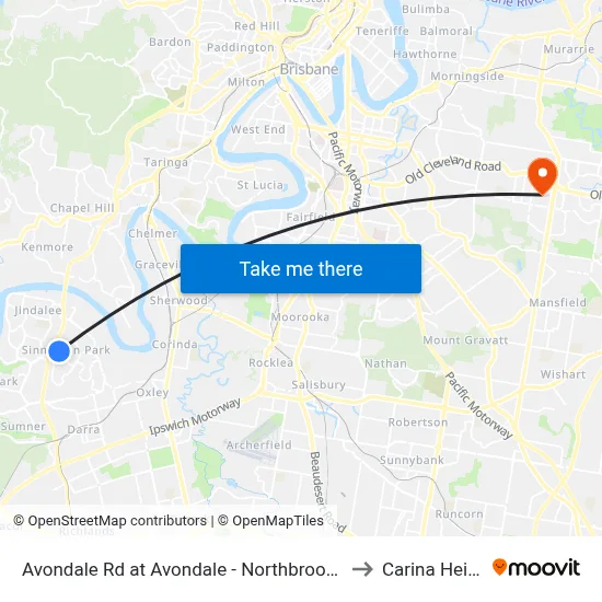 Avondale Rd at Avondale - Northbrook, Stop 60 to Carina Heights map