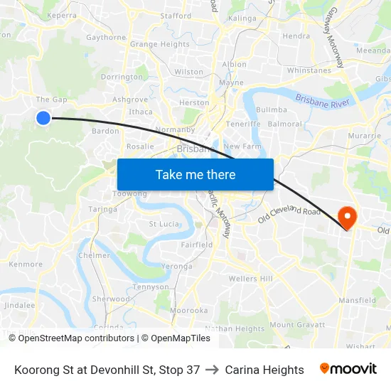 Koorong St at Devonhill St, Stop 37 to Carina Heights map