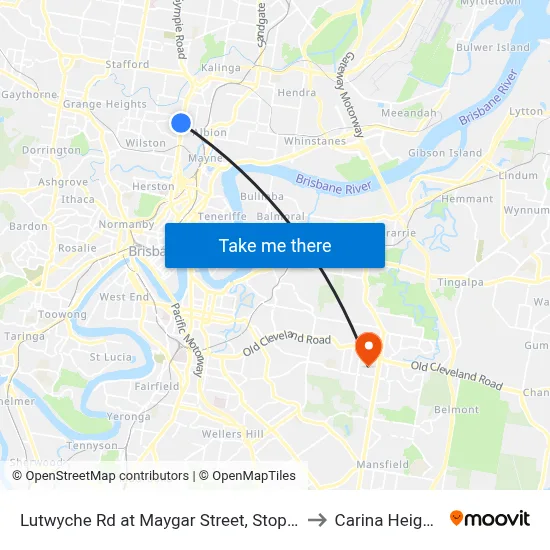 Lutwyche Rd at Maygar Street, Stop 17 to Carina Heights map