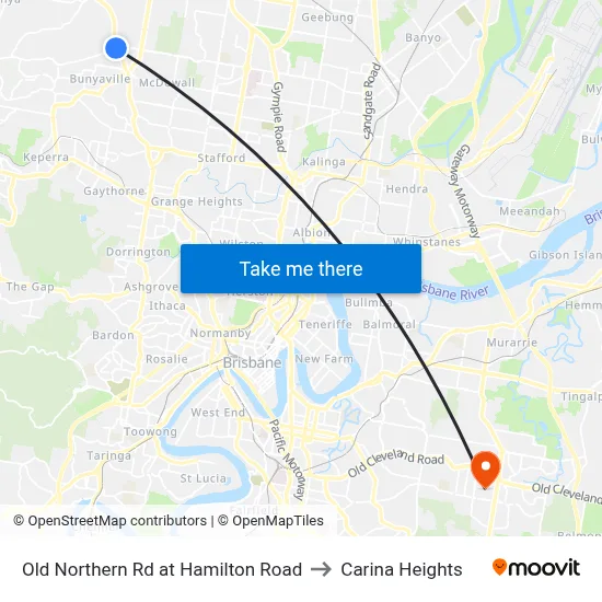 Old Northern Rd at Hamilton Road to Carina Heights map
