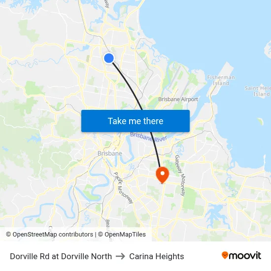 Dorville Rd at Dorville North to Carina Heights map