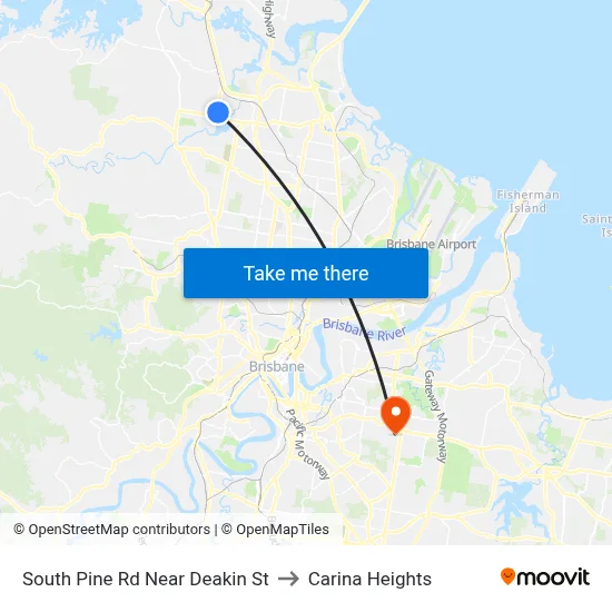 South Pine Rd Near Deakin St to Carina Heights map