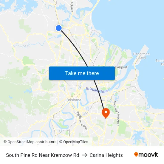 South Pine Rd Near Kremzow Rd to Carina Heights map
